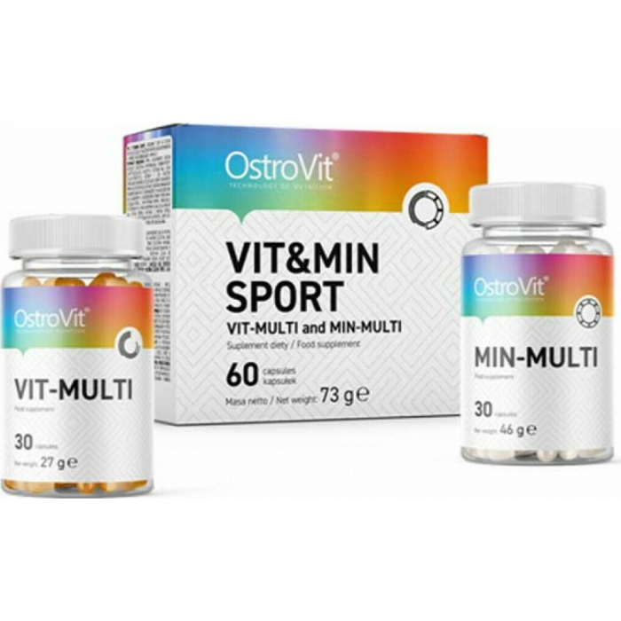 OstroVit Vit&Min Sport / Vit-Multi and Min-Multi Formula / 2 x 30 капсули